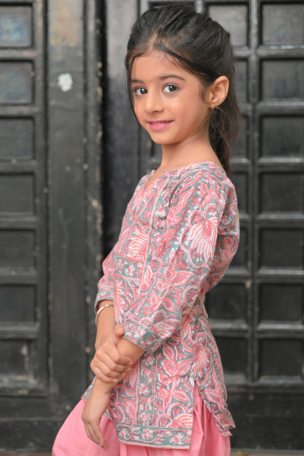 Seher block print Kurta with Dhoti pants 2 piece set for girls, twinning option available |Custom Shirt Made To Order