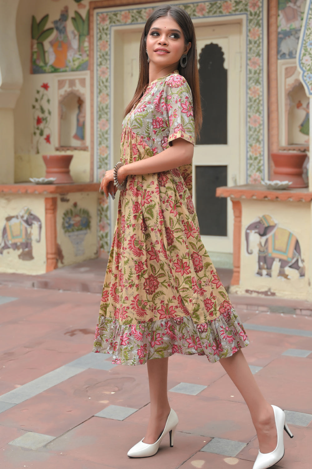 Shades of Dhara dress Dusty Pastel Floral Dress | Made To Order