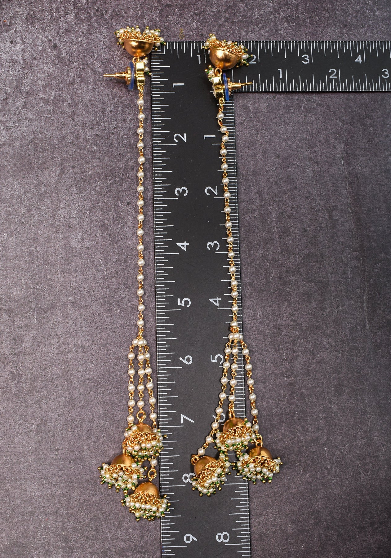 Kashmiri Durr Jhumka with Dangling Beads