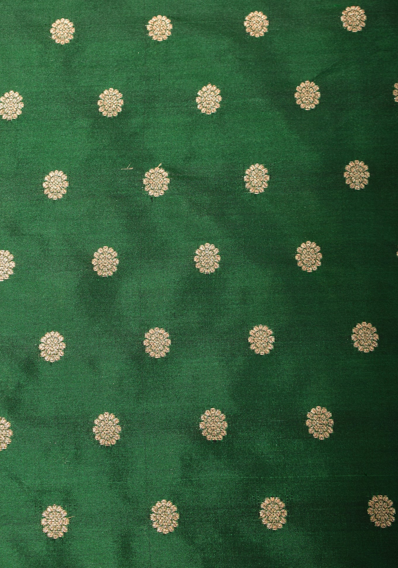 Kanjivaram Pure Silk Blouse in Emerald Green with zari buttas , Mix and match Blouse for saree