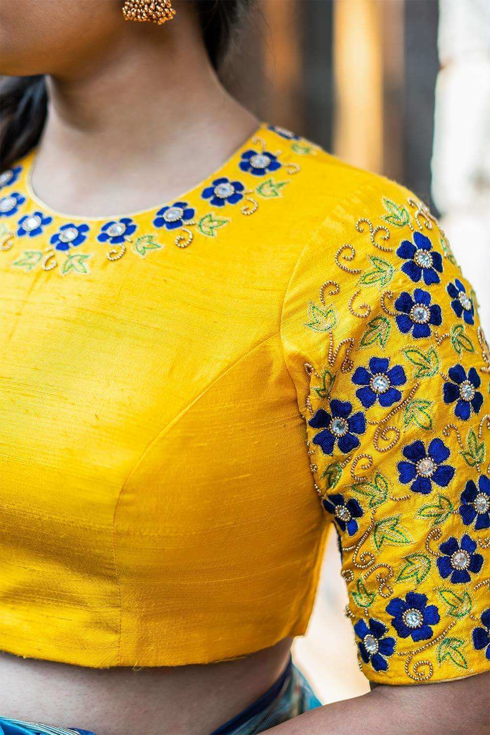 Abbakka Devi - Hand embroidered blouse - House of Blouse