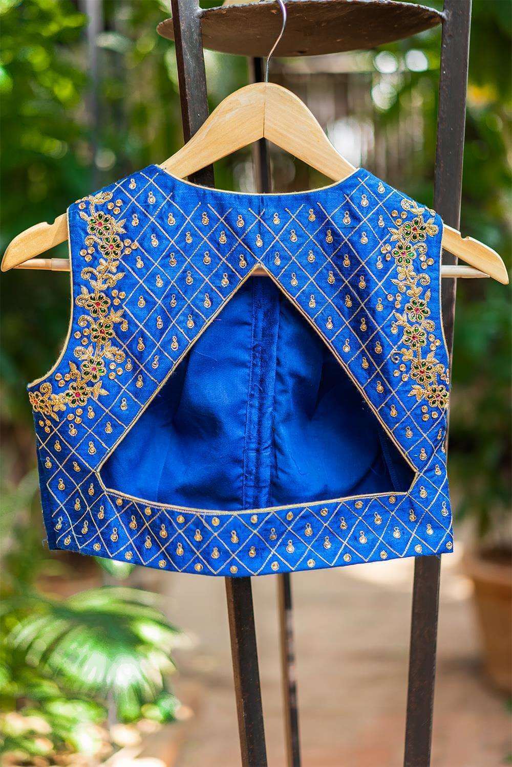 Abhayi - Hand embroidered blouse - House of Blouse