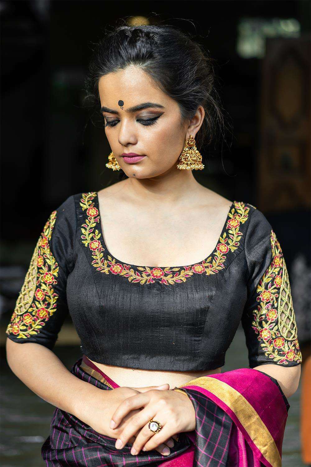 Avantibai - Hand embroidered blouse - House of Blouse