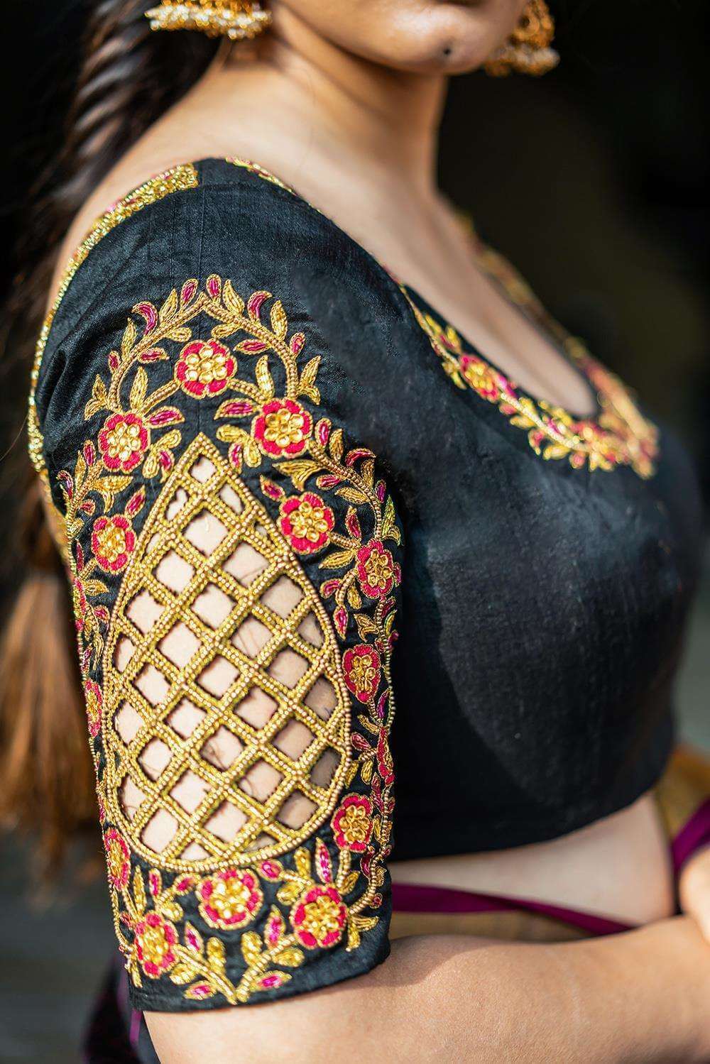 Avantibai - Hand embroidered blouse - House of Blouse