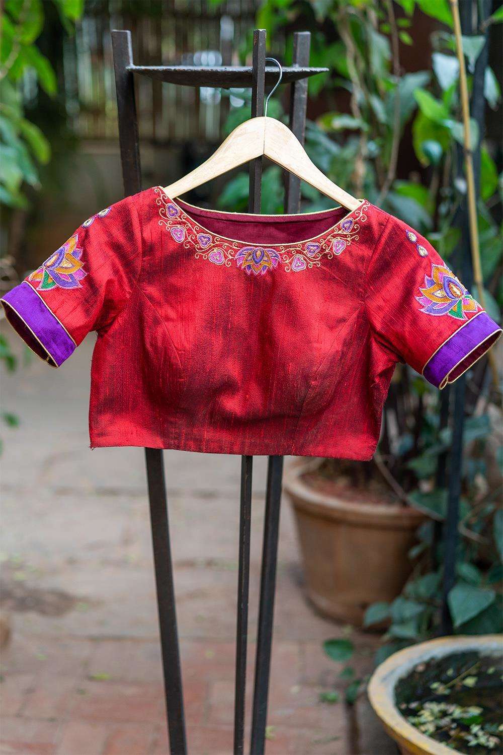 Rudrama Devi - Hand embroidered blouse - House of Blouse