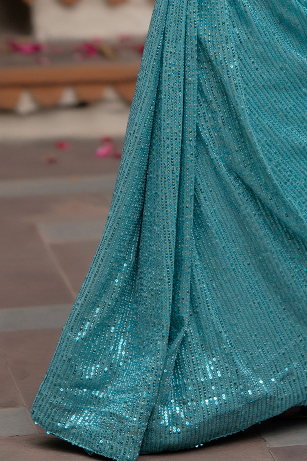 Sequins Designer Saree in Baby Blue| Sarees