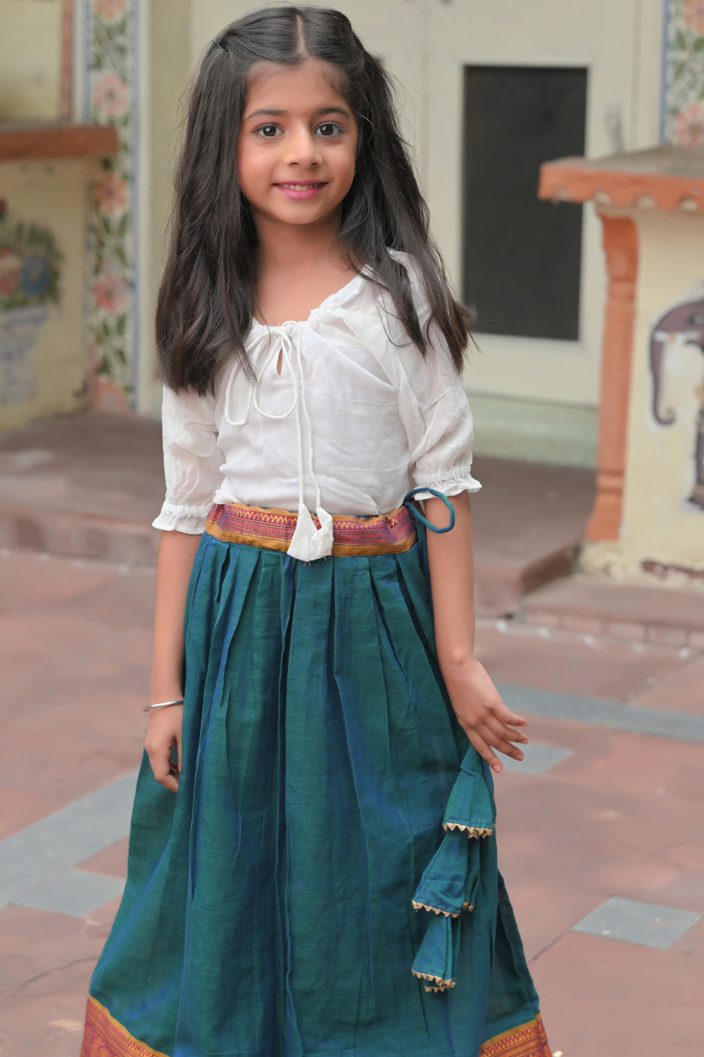 Moor Hues Pleated skirt and top for Girls |  Custom Shirt Made To Order