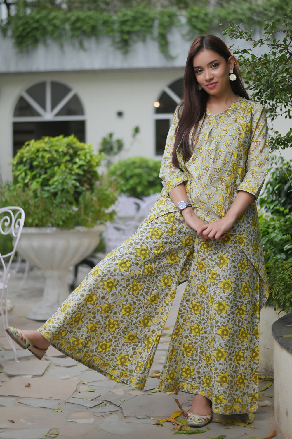 Amaltas, Shrug and Kalidaar palazzo - 3 piece set