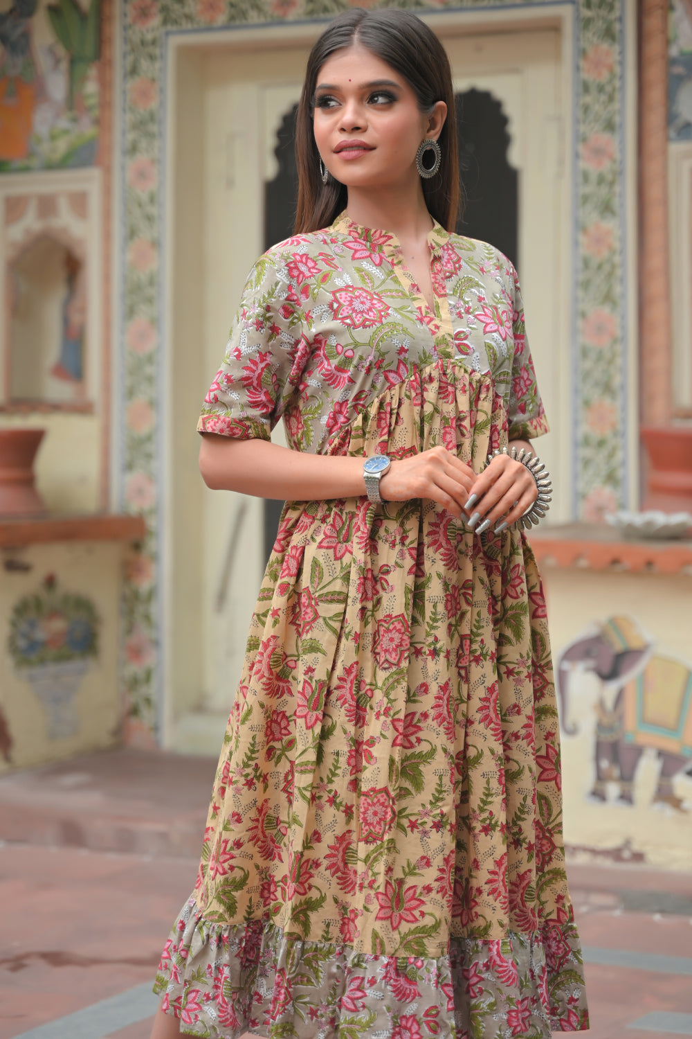 Shades of Dhara dress Dusty Pastel Floral Dress | Made To Order