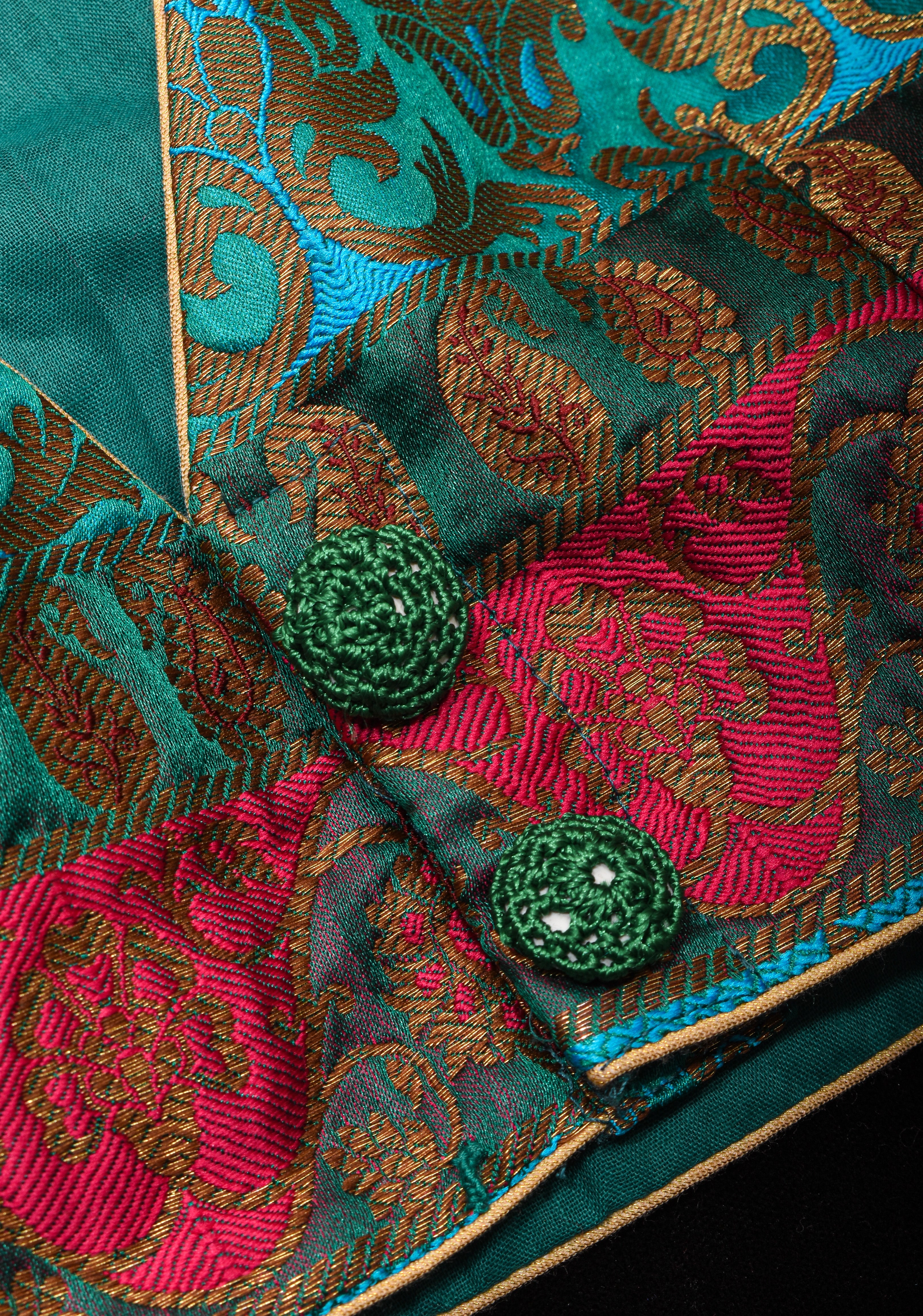 Banarasi multicolor Boat Neck Antique zari brocade Blouse | Made To Order