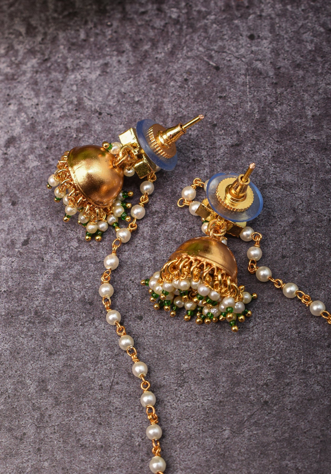Kashmiri Durr Jhumka with Dangling Beads