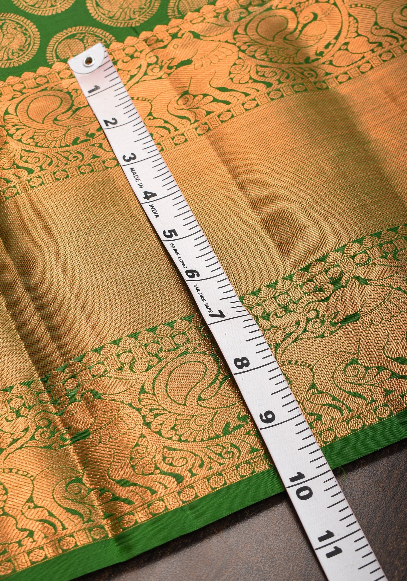 Exquisite Celebrity Grand Brocade Kanjivaram Pure Silk Saree in Leaf Green with Intricate Pallu and Zari | SILK MARK CERTIFIED