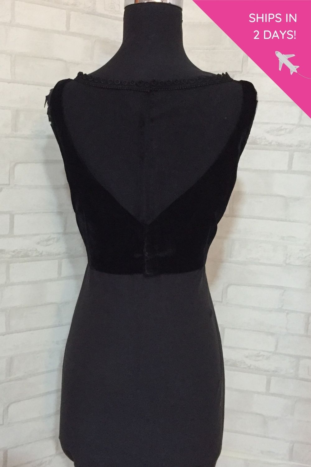 Black velvet sheer sleeveless blouse : size- 38