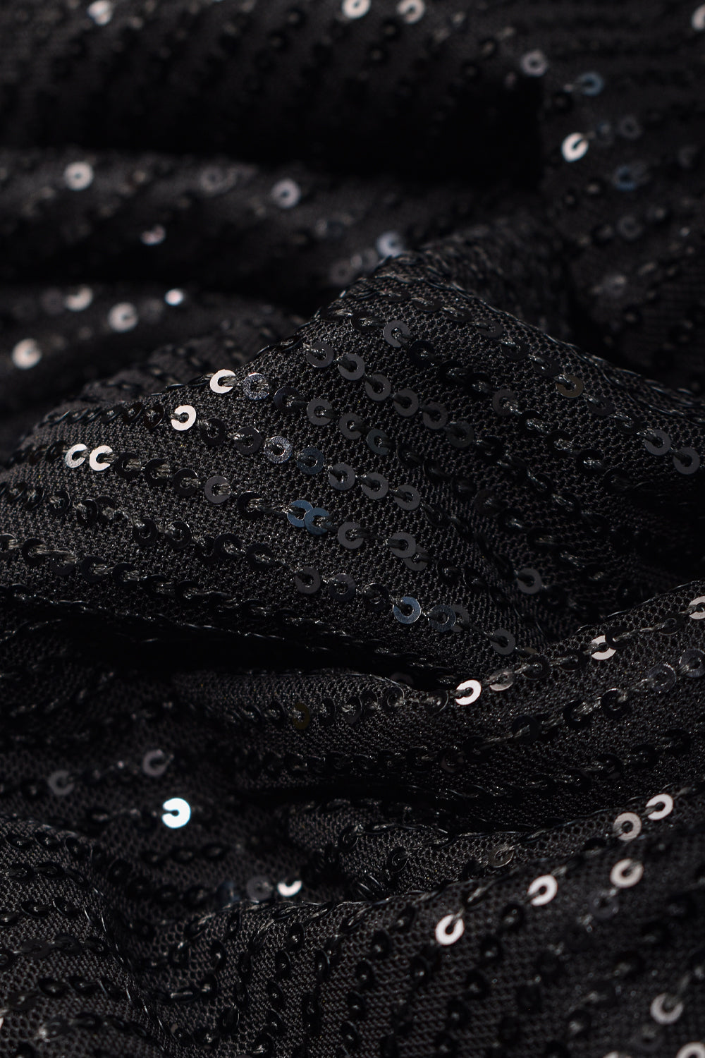 Black Sequins Saree in net