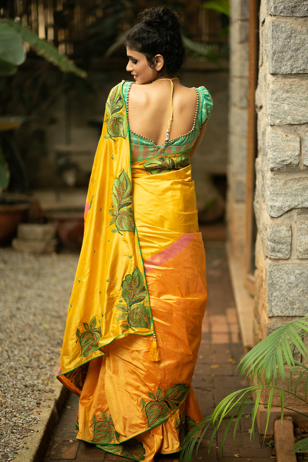 Buy mustard yellow sarees in India @ Limeroad