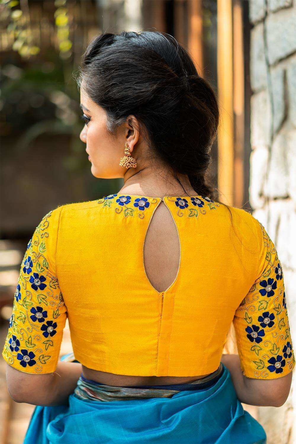 Abbakka Devi - Hand embroidered blouse - House of Blouse