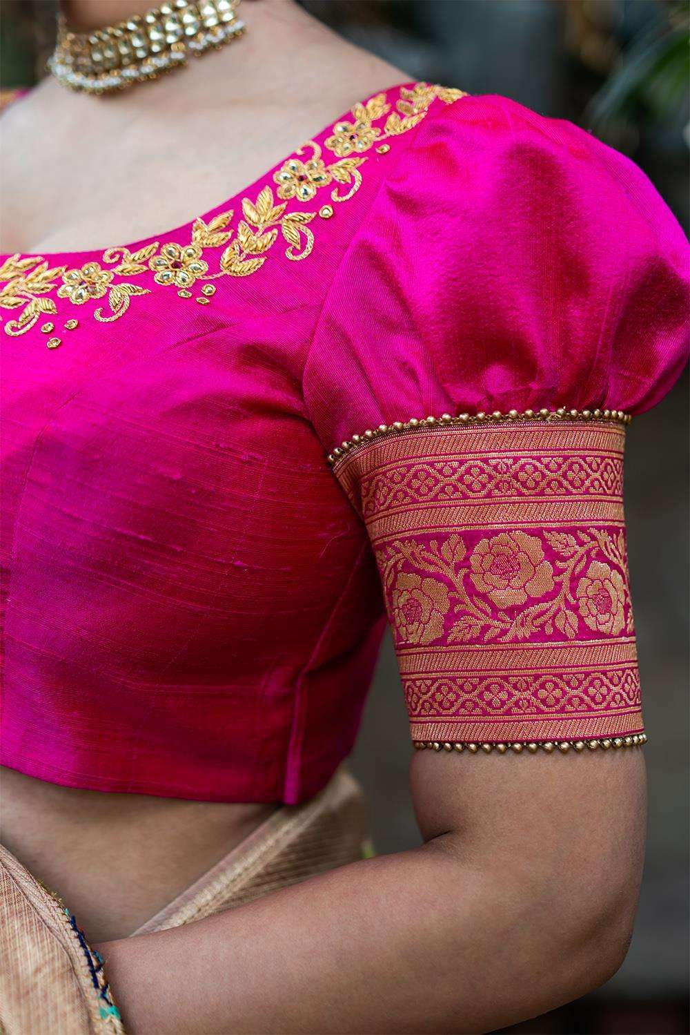 Jijabai - Hand embroidered blouse - House of Blouse