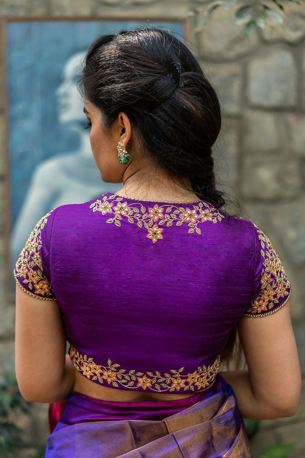 Lakshmibai - Hand embroidered blouse - House of Blouse