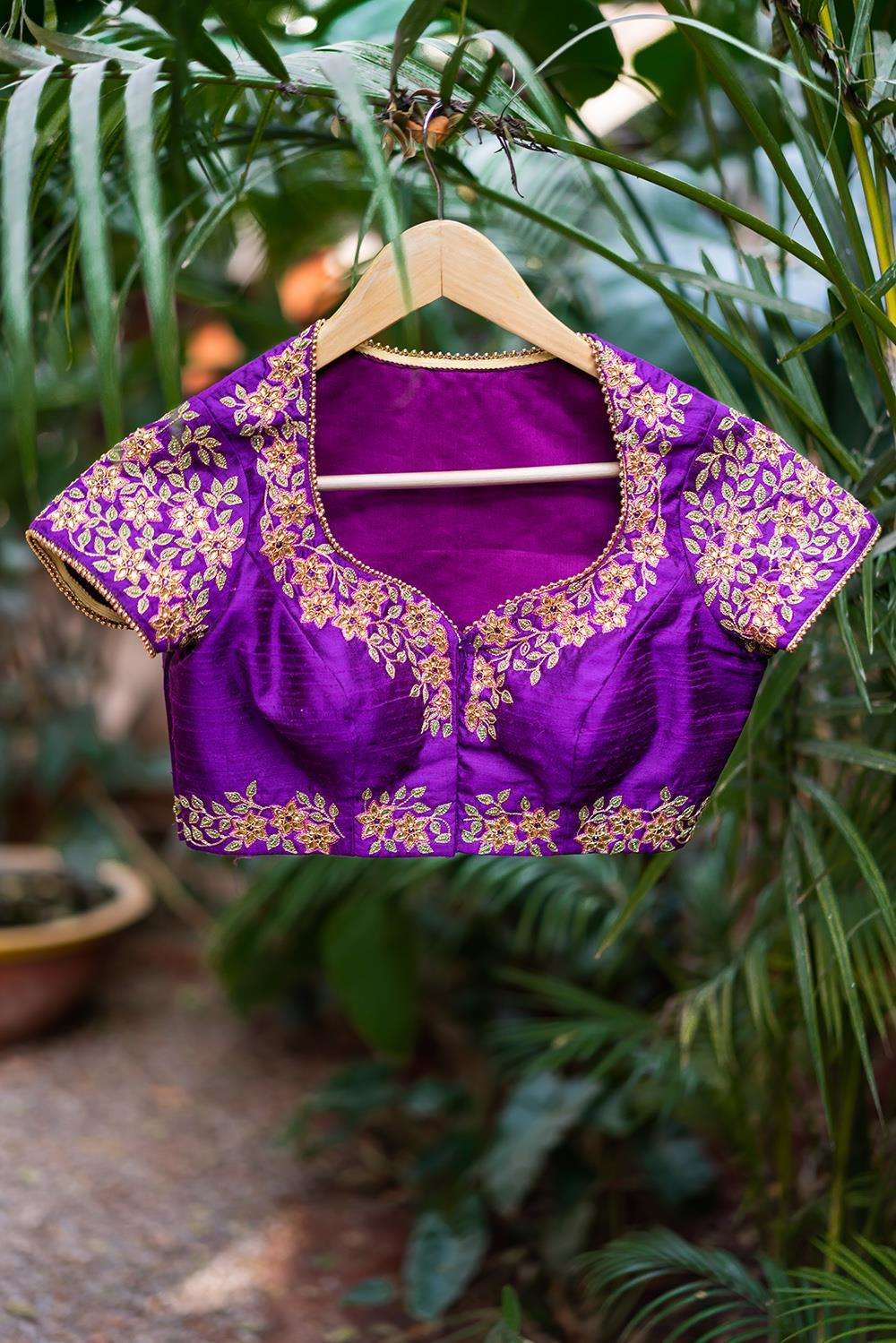 Lakshmibai - Hand embroidered blouse - House of Blouse