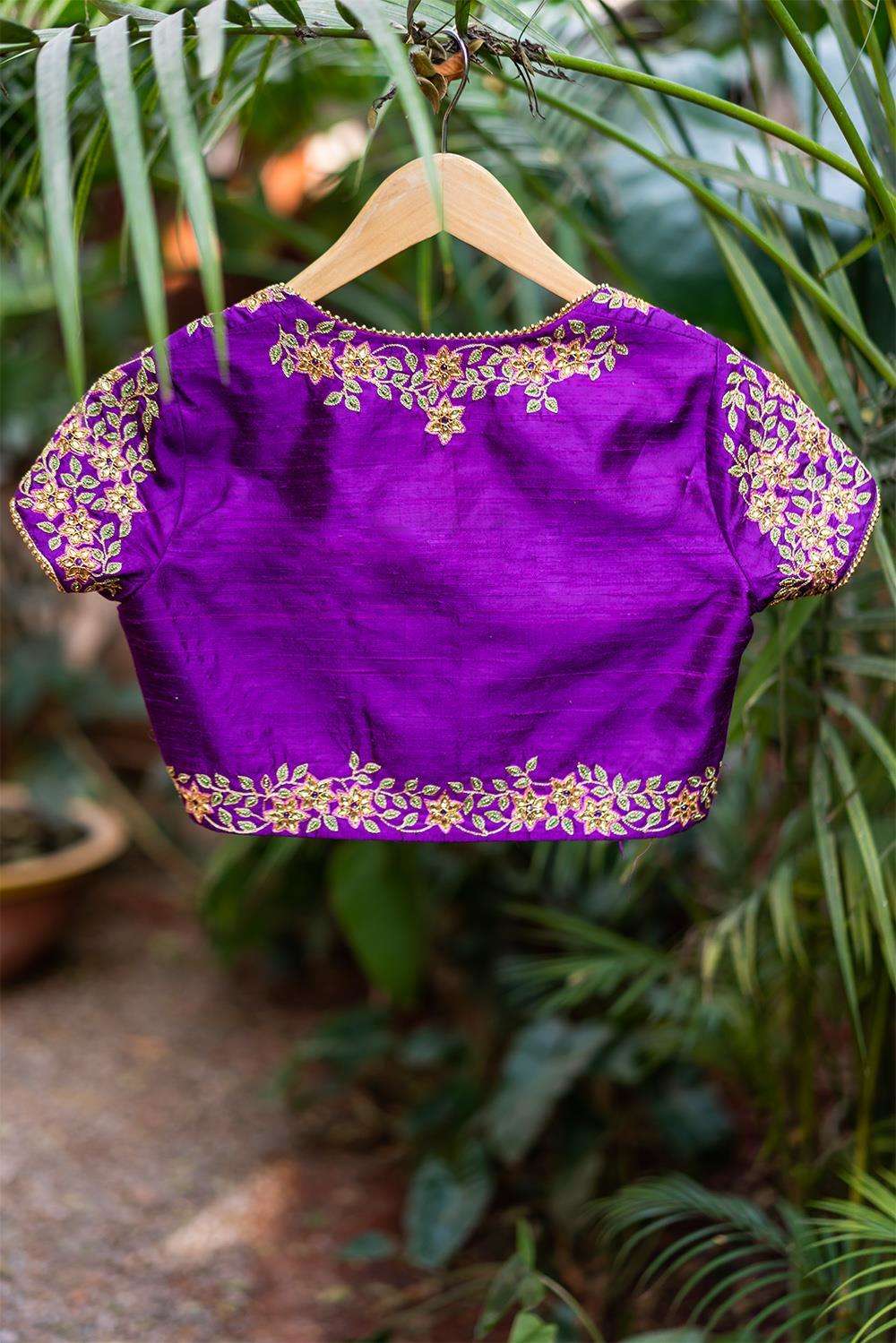 Lakshmibai - Hand embroidered blouse - House of Blouse