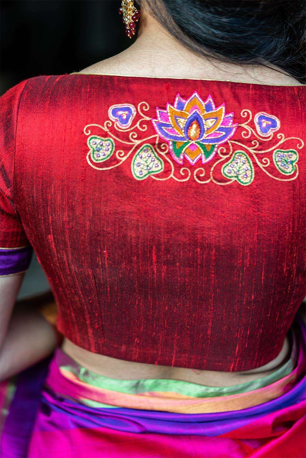 Rudrama Devi - Hand embroidered blouse - House of Blouse